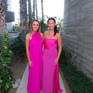 Strapless Pink Evening Gown